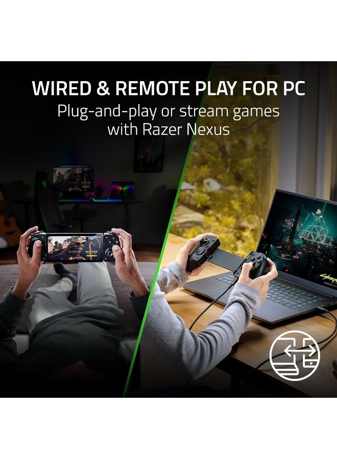 ريزر Kishi V3 Pro Gaming Controller for iPhone 15 & 16, Android & iPad mini up to 8": Full Sized TMR Thumbsticks, Dual Back Buttons, Wired & Remote Play for PC, Haptics, 3 Free Months of Apple Arcade - Black - Image 4