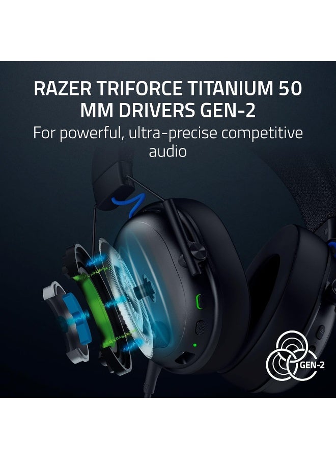 ريزر بلاك شارك V3 لجهاز بلاي ستيشن - سماعة ألعاب لاسلكية - سائق تري فورس 50 مم - ميكروفون عريض قابل للإزالة - هايبر سبيد 2.4 جيجاهرتز وبلوتوث - صوت مكاني THX - PS5/PC | أسود - Image 4
