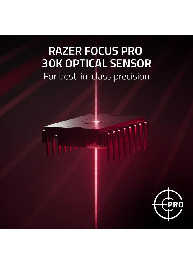 RAZER Cobra Pro Wireless Gaming Mouse: 10 Customizable Controls, Chroma RGB Lighting, 30K Optical Sensor, Gen-3 Optical Switches, 2.4GHz, Bluetooth, USB Type C, Up to 170 Hr Battery - White - Image 4