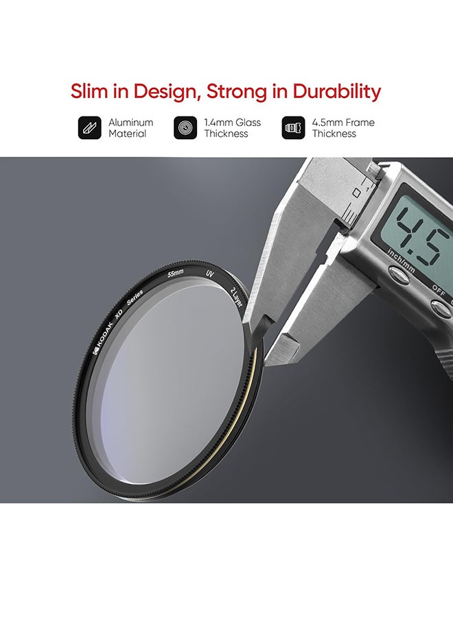 كوداك Renewed - Kodak XD Series 55MM 2 Layer UV Filter for Photography Black - Image 5