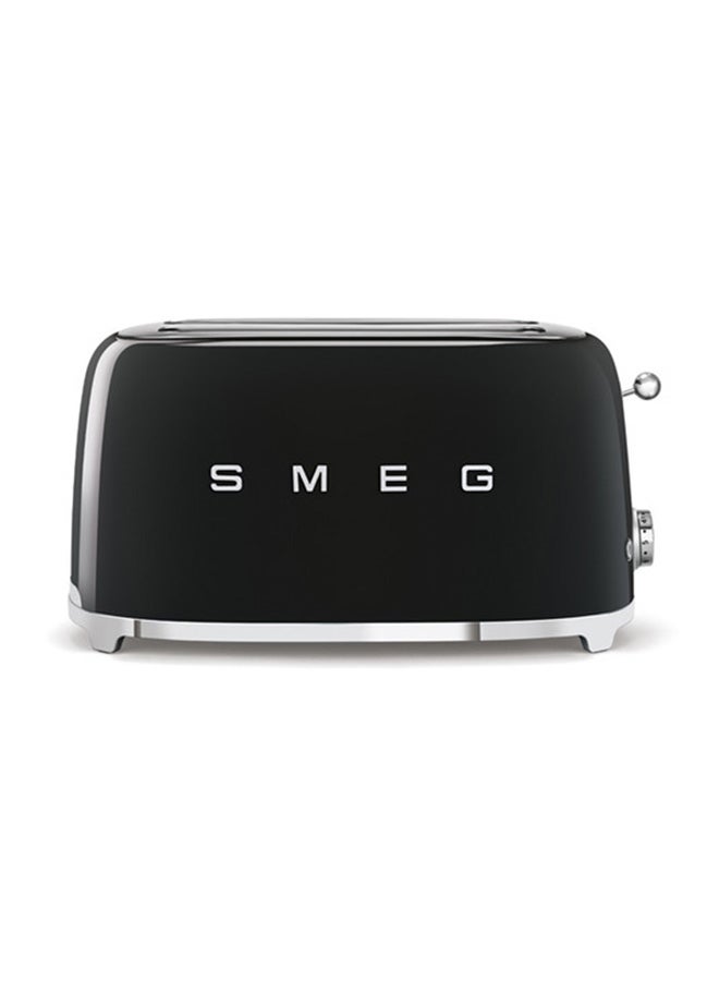 Smeg 50's Retro Style Longslot 4 Slice Toaster - Black TSF02BLAU 1500 W TSF02BLAU black - Image 1