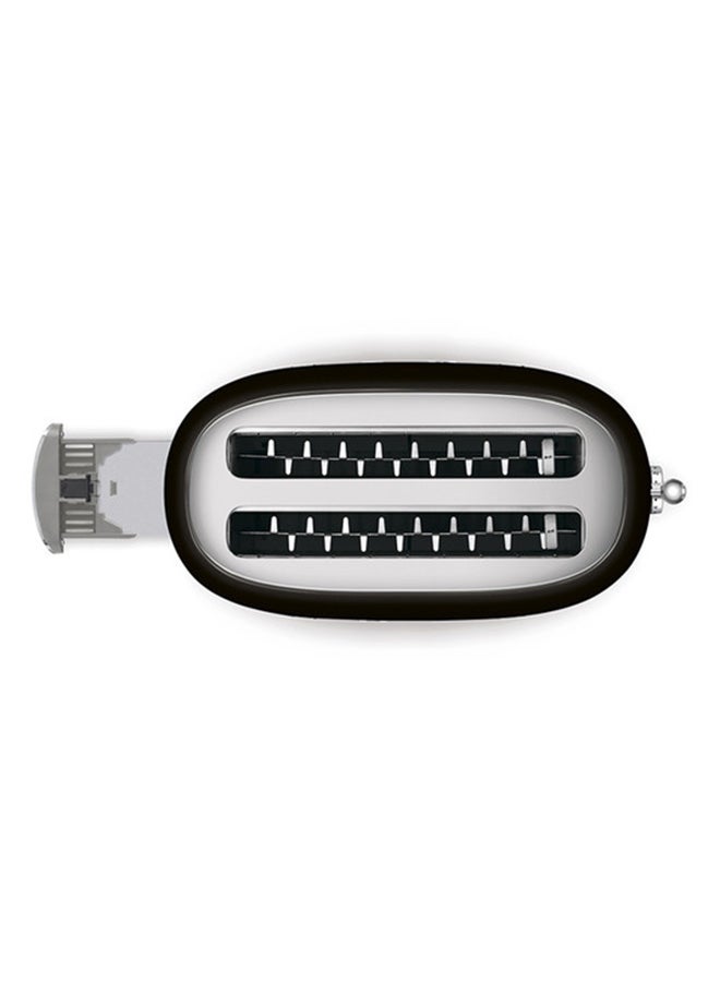 Smeg 50's Retro Style Longslot 4 Slice Toaster - Black TSF02BLAU 1500 W TSF02BLAU black - Image 3