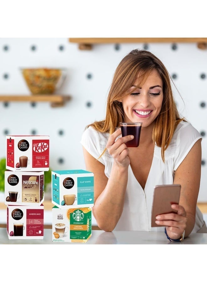 Nescafe Dolce Gusto Cafe Au Lait Decaffeinato 16 Coffee Capsules 160g 480grams Pack of 3 - Image 3