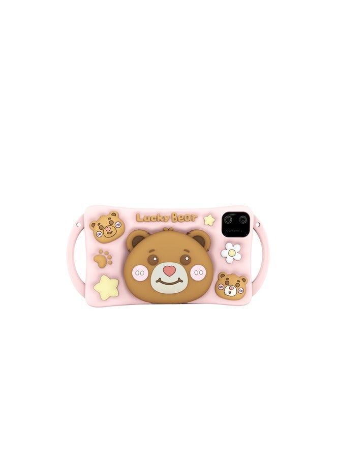 Oteeto K6 Kids Tablet, 7 inch Display, 128GB Storage, 6GB RAM, 3500mAh Battery, Lucky Bear Case - Image 1