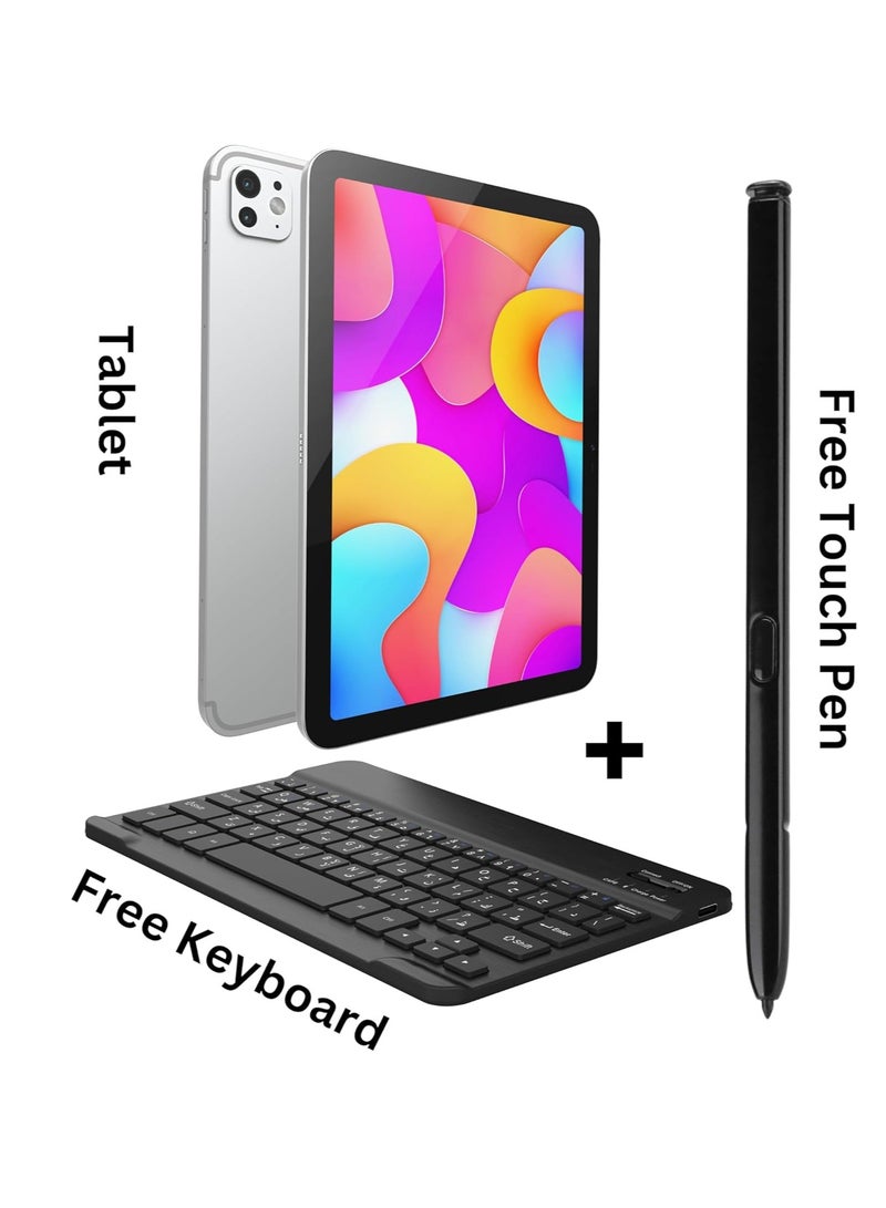 Oteeto Tab 15 Ultra | 10.1'' FHD Display | Ultra-Fast Octa-Core | 12GB RAM + 512GB ROM | Android 14 | 6000mAh Powerhouse | Dual SIM | Premium Performance & Style, SILVER - Image 2