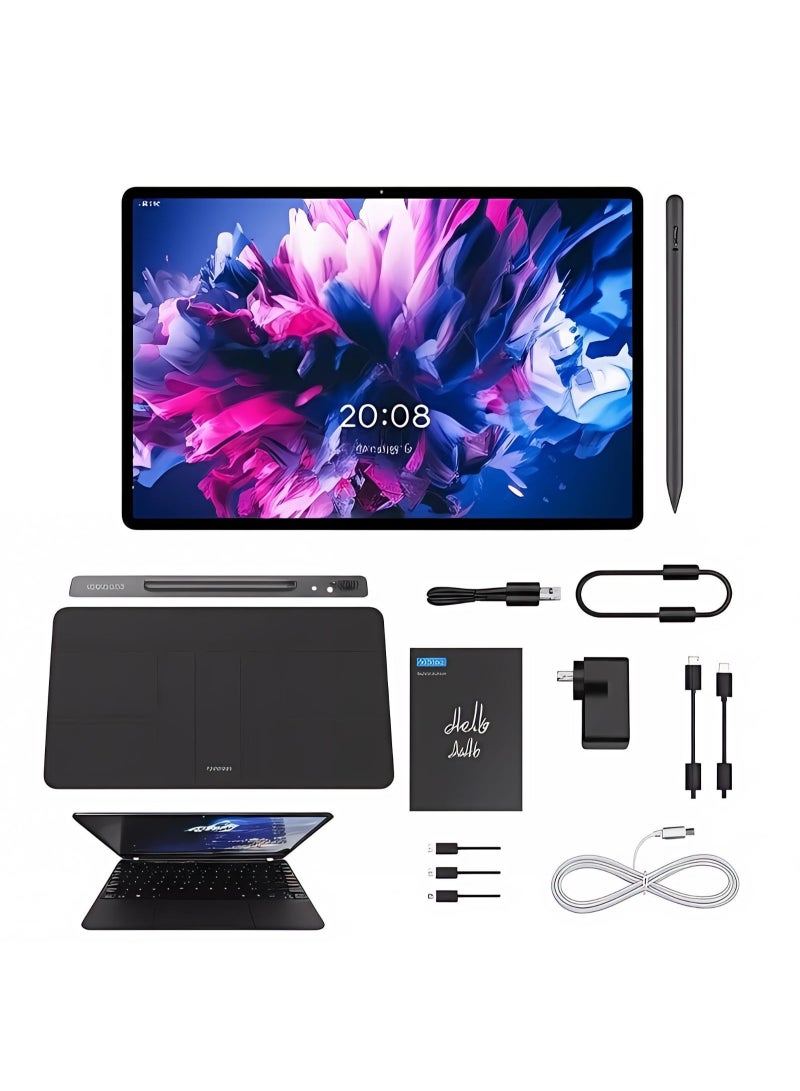 Oteeto TAB 17 Android Tablet, 11-inch Display, 8GB RAM, 512GB Storage, 8000mAh Battery, 5G Wi-Fi, with Keyboard Case & Stylus, Black - Image 4