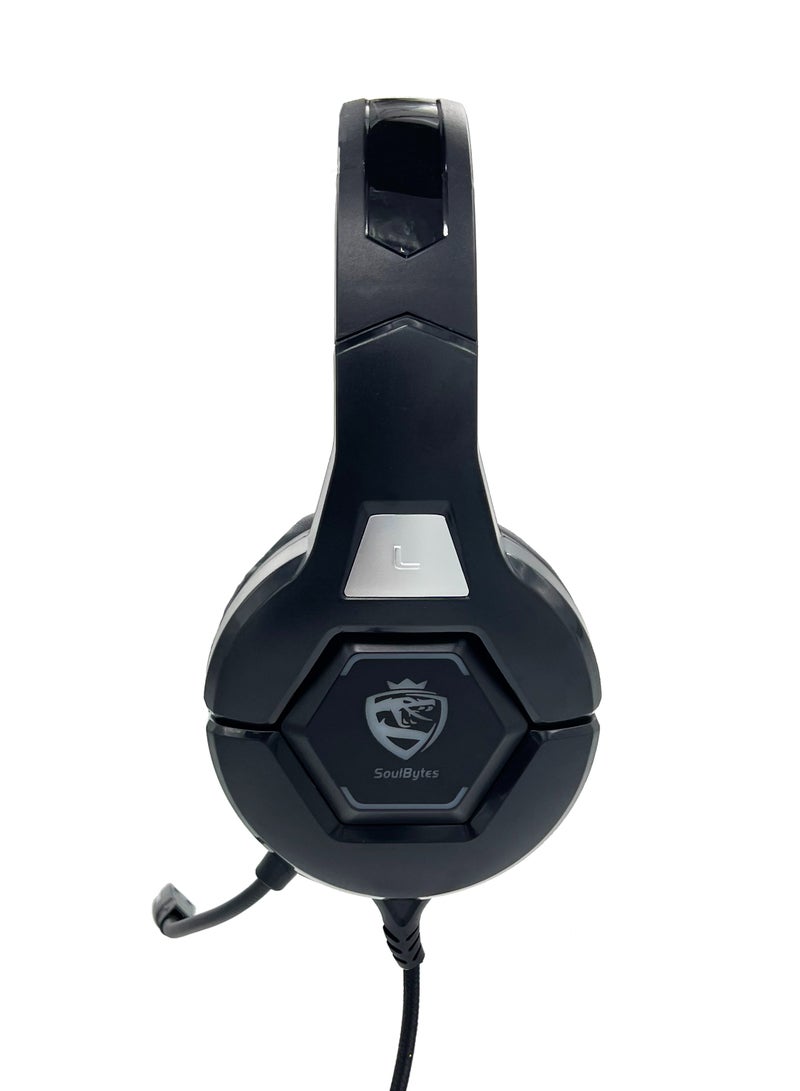 ألفا اكس سولبايتس S100 برو سماعات ألعاب سلكية فوق الأذن مع ميكروفون وإضاءة LED لجهاز PS4/PS5/Xbox One/Xbox Series/Nintendo Switch وPC - Image 5