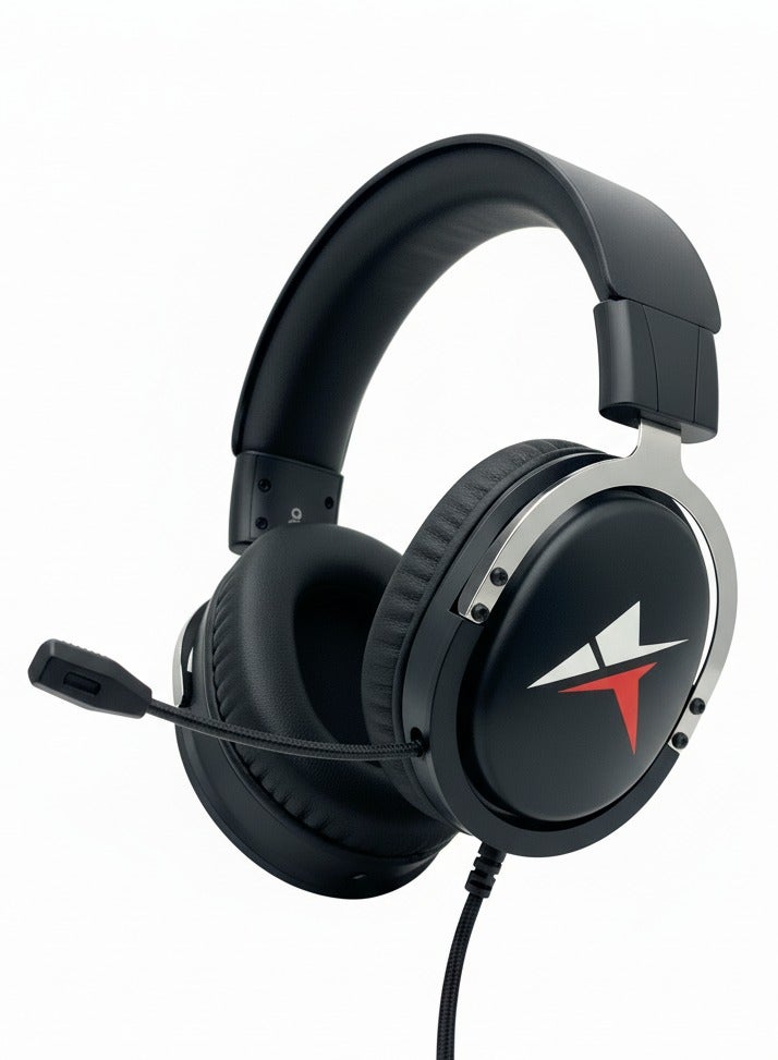 ألفا اكس Pro Gaming Headset for PC, PS4, Xbox, & Switch – Over-Ear Wired Headphones with Noise-Cancelling Mic, 50mm Drivers - Image 1