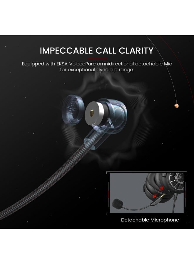 ألفا اكس سماعة الألعاب EKSA StarEngine S مع ميكروفون للكمبيوتر، سماعات ألعاب مع ميكروفون قابل للفصل لإلغاء الضوضاء، صوت محيطي ثلاثي الأبعاد، سماعات سلكية بموصل 3.5 مم لجهاز PS4/PS5/Xbox One/Switch باللون الأسود - Image 3