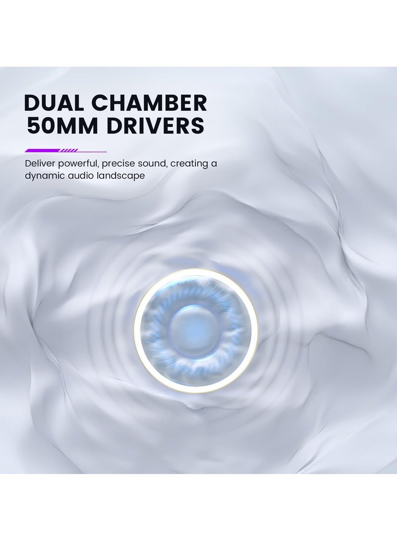 ألفا اكس سماعة الألعاب EKSA StarEngine S مع ميكروفون للكمبيوتر، سماعات ألعاب مع ميكروفون قابل للفصل لإلغاء الضوضاء، صوت محيطي ثلاثي الأبعاد، سماعات سلكية بموصل 3.5 مم لجهاز PS4/PS5/Xbox One/Switch باللون الأبيض - Image 2