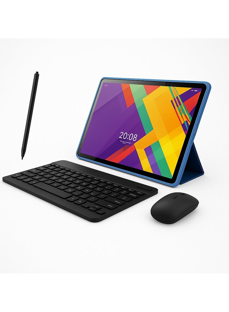 أوتيتو TAB 11 Pro Stylus 10.1" Android 14 Tablet (8GB RAM + 512GB ROM) | 5G  Wi-Fi | 13MP + 8MP Dual Camera | 6000mAh Long Battery | Type-C Charger | Free Keyboard, Mouse, Touch Pen & Case | Blue - Image 1