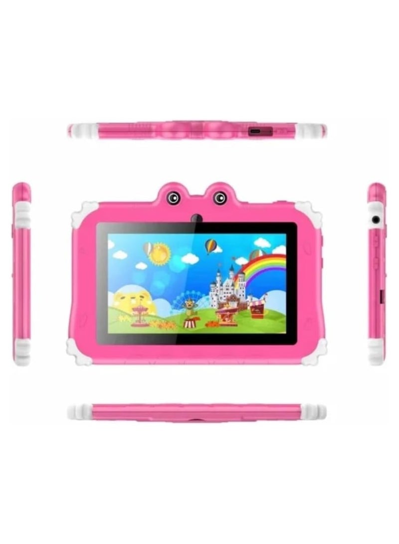 Oteeto TAB 6 Kids Tablet, 7-Inch IPS LCD, 4GB RAM 128GB ROM, Android 13, Dual Camera, Black/Pink - Image 3