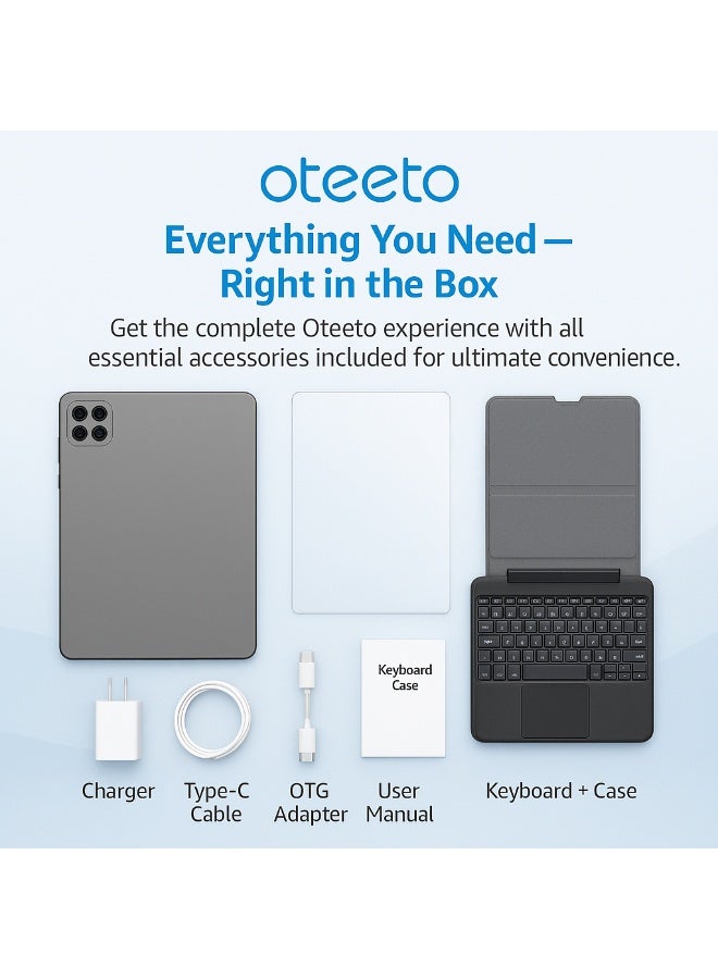 أوتيتو Oteeto K8 – 8-Inch Android 13 Tablet | 8GB RAM + 512GB ROM | 5G WiFi | Dual Camera | 5000mAh Battery | Free Keyboard & Case - Image 4