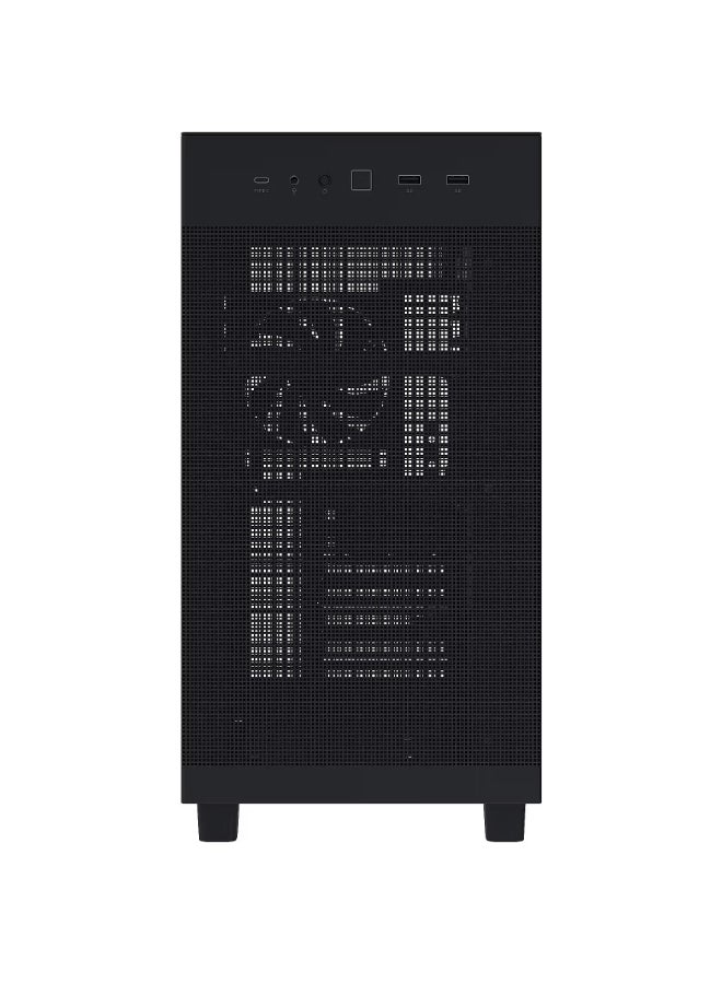 أسوس Prime AP303 Tempered Glass Panel Compact 44 L ATX Mid-Tower PC Case, Graphics Cards up to 360 mm, Radiators up to 360 mm, Rear 120 mm Fan Pre-Installed, Front USB-C 20 Gbps + 2×USB 3.2 Gen1, Tool-Free Tempered Glass Side Panel, GPU Bracket & 15A Internal Power Cable, Black | 90DC00V0-B39010 - Image 4