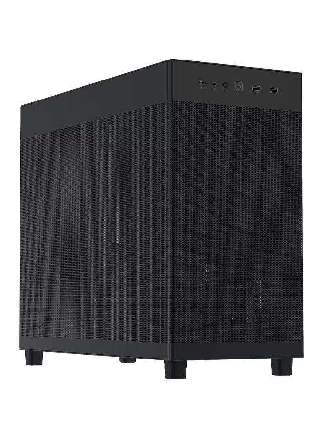 أسوس Prime AP303 Mesh Panel ATX Mid-Tower Case – 44 L, 360 mm GPU, 360 mm Radiator, USB-C 20 Gbps Front, 7 Fan / Radiator Mounts, GPU Support Bracket, 180 mm PSU, UL-certified 15 A Power Cable, Black | 90DC00V0-B39000 - Image 1