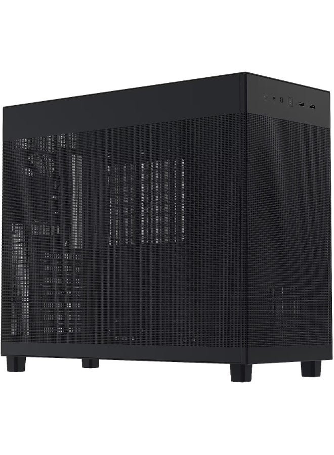 أسوس Prime AP303 Mesh Panel ATX Mid-Tower Case – 44 L, 360 mm GPU, 360 mm Radiator, USB-C 20 Gbps Front, 7 Fan / Radiator Mounts, GPU Support Bracket, 180 mm PSU, UL-certified 15 A Power Cable, Black | 90DC00V0-B39000 - Image 2