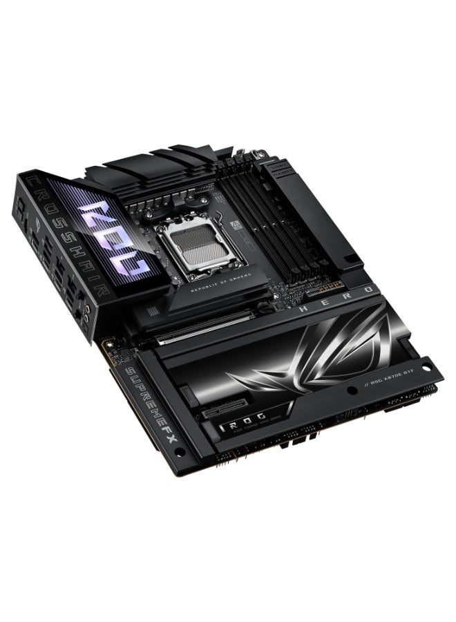 أسوس ROG Crosshair X870E Hero BTF AMD AM5 ATX Motherboard, DDR5 256GB (OC up to 8600+ MT/s), PCIe 5.0 x16, 5x M.2 Slots, WiFi 7 & Bluetooth 5.4, 2.5Gb + 5Gb LAN, AI Overclocking & Cooling, Hidden Cable Design, Premium Gaming & Content Creation Board | 90MB1MX0-M0VAY0 - Image 3