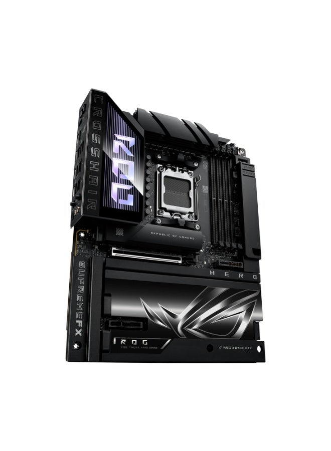 أسوس ROG Crosshair X870E Hero BTF AMD AM5 ATX Motherboard, DDR5 256GB (OC up to 8600+ MT/s), PCIe 5.0 x16, 5x M.2 Slots, WiFi 7 & Bluetooth 5.4, 2.5Gb + 5Gb LAN, AI Overclocking & Cooling, Hidden Cable Design, Premium Gaming & Content Creation Board | 90MB1MX0-M0VAY0 - Image 4
