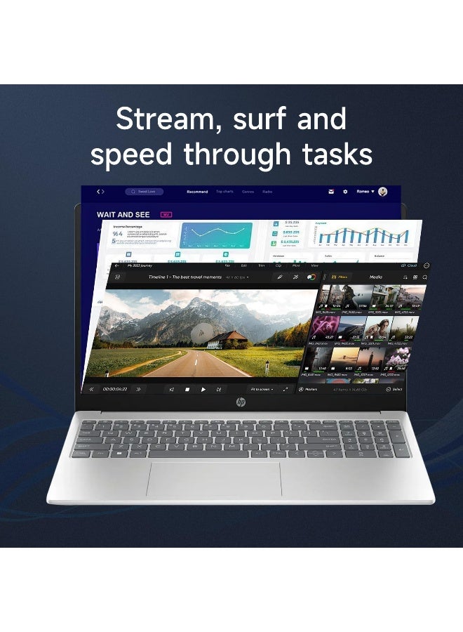 HP (Upgraded Version) 15.6" HD Touchscreen Laptop, Intel Core i5-1235U, 32GB RAM, 2TB PCIe SSD, Webcam, HDMI, Numeric Keypad, Wi-Fi 6, Windows 11 Home, , Bundle with Thunderobot ML101 Wireless Mouse(Upgraded) English Silver - Image 3