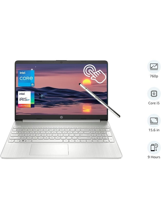 HP (نسخة مطورة) لابتوب رائد بشاشة تعمل باللمس 15.6 بوصة HD، معالج إنتل كور i5-1155G7 (يتفوق على i7-1065G7)، 16 جيجابايت RAM - 1 تيرابايت PCie SSD، رسومات إنتل إيريس Xe، لوحة أرقام، بلوتوث 5، ويندوز 11 هوم - Image 2