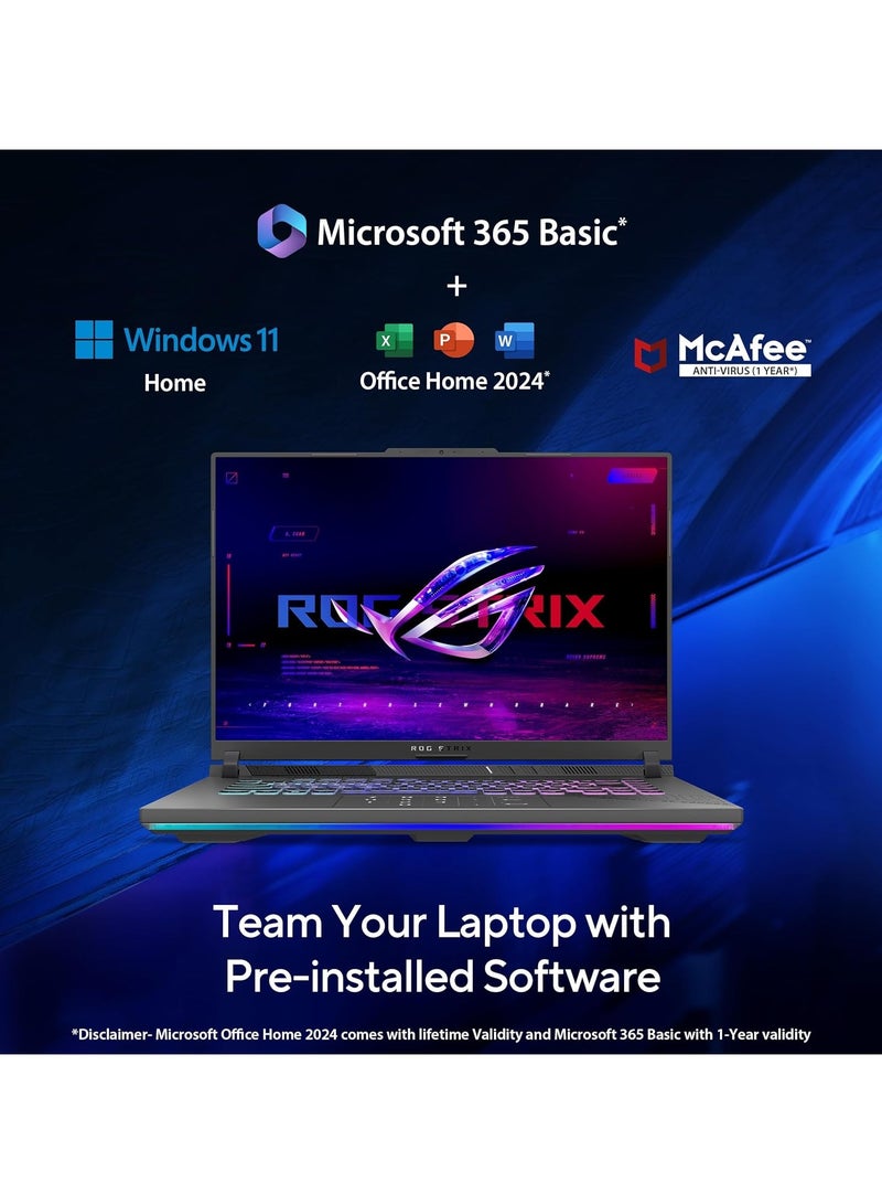 ASUS (Upgraded Version) ROG Strix G16 (2025) Gaming Laptop With  16″ WUXGA 165Hz Display, AMD Ryzen 9 9955HX Processor/16GB RA,/2TB SSD/8GB NVIDIA GeForce RTX 5060 Graphics Card/Windows 11 English Eclipse Gray - Image 2