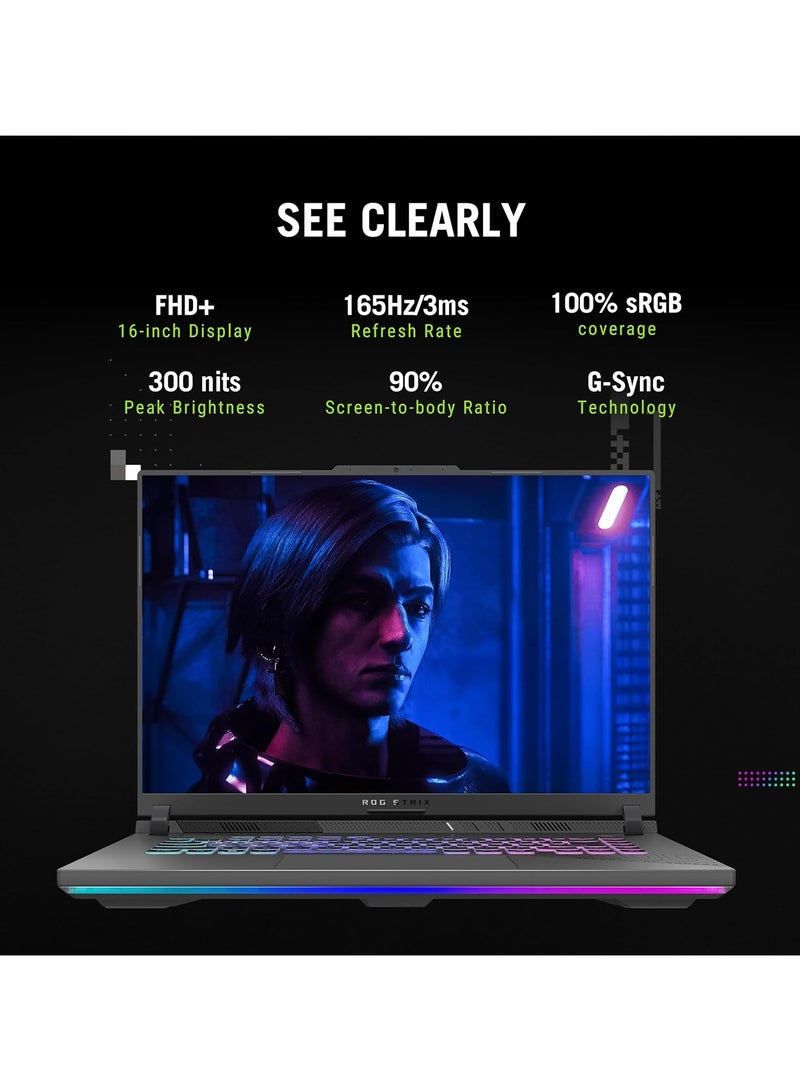 ASUS (Upgraded Version) ROG Strix G16 (2025) Gaming Laptop With  16″ WUXGA 165Hz Display, AMD Ryzen 9 9955HX Processor/16GB RA,/2TB SSD/8GB NVIDIA GeForce RTX 5060 Graphics Card/Windows 11 English Eclipse Gray - Image 3