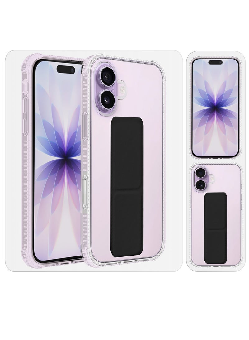 MARGOUN Finger Grip Clear Case Cover for iPhone 17- Kickstand Car Magnetic Holder Multi-function Protective Two-in-one Case - Black-1 - Image 5