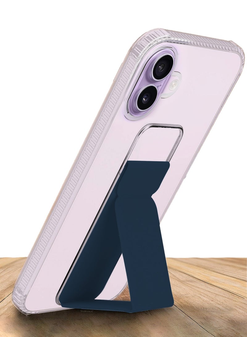 MARGOUN 3 Packs Finger Grip Clear Case Cover for iPhone 17- Kickstand Car Magnetic Holder Multi-function Protective Two-in-one Case with Two Privacy Screen Protectors - Dark Blue-5 - Image 5