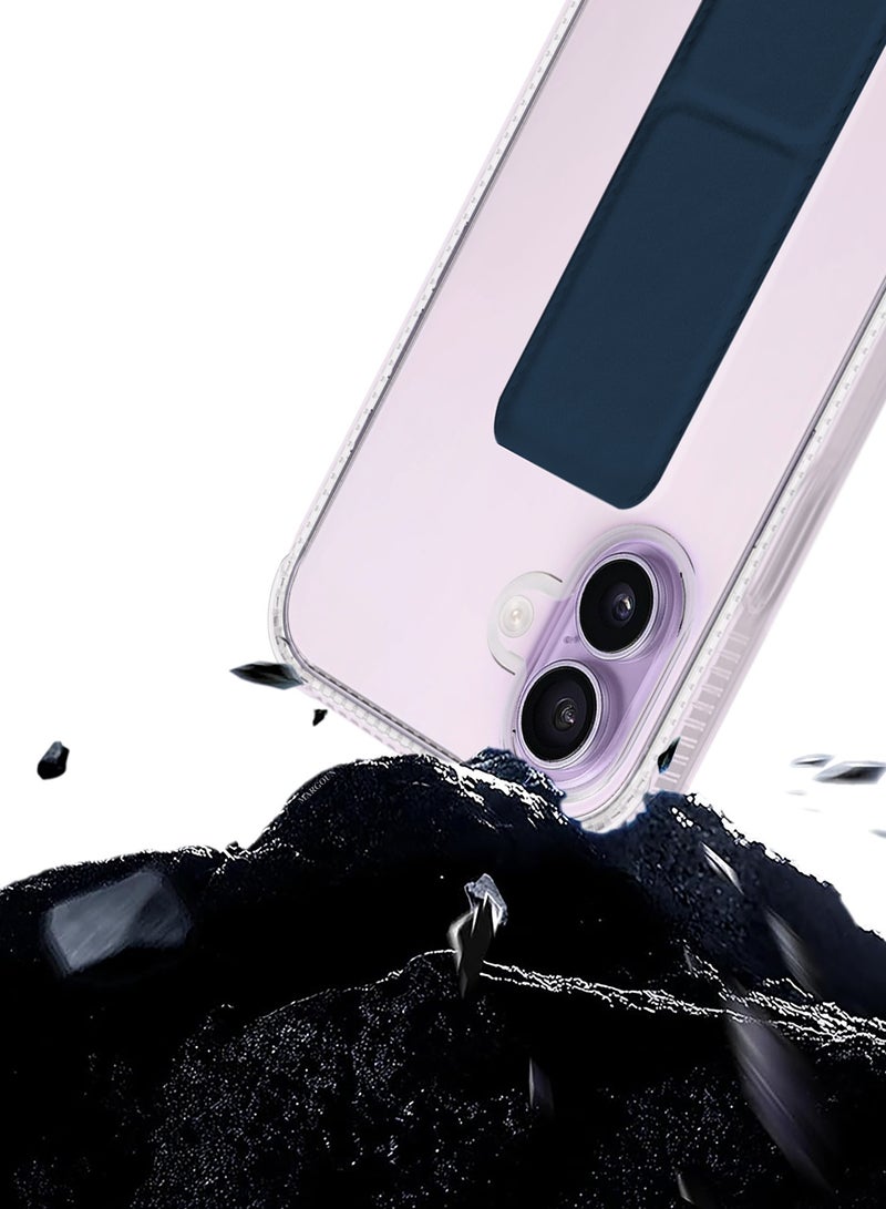 MARGOUN 3 Packs Finger Grip Clear Case Cover for iPhone 17- Kickstand Car Magnetic Holder Multi-function Protective Two-in-one Case with Two Privacy Screen Protectors - Dark Blue-5 - Image 4