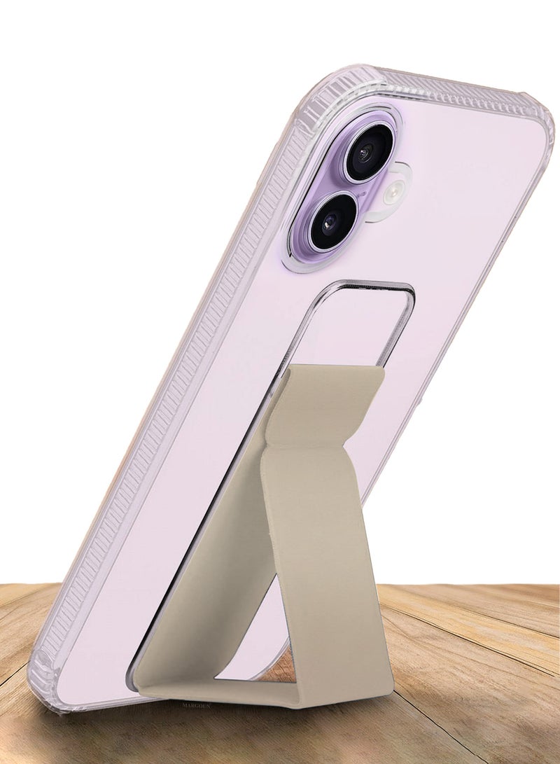 MARGOUN 3 Packs Finger Grip Clear Case Cover for iPhone 17- Kickstand Car Magnetic Holder Multi-function Protective Two-in-one Case with Two 3D Screen Protectors - Golden-3 - Image 3