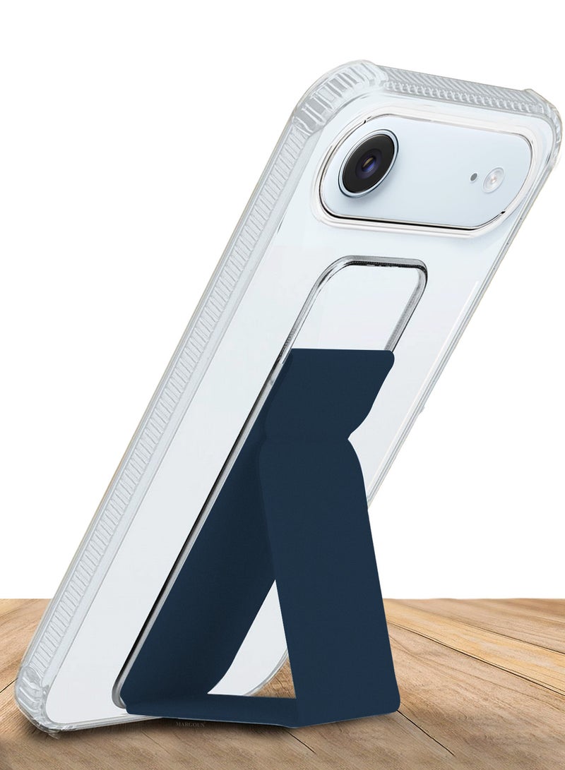 MARGOUN 3 Packs Finger Grip Clear Case Cover for iPhone 17 Air- Kickstand Car Magnetic Holder Multi-function Protective Two-in-one Case with Two Privacy Screen Protectors - Dark Blue-5 - Image 4