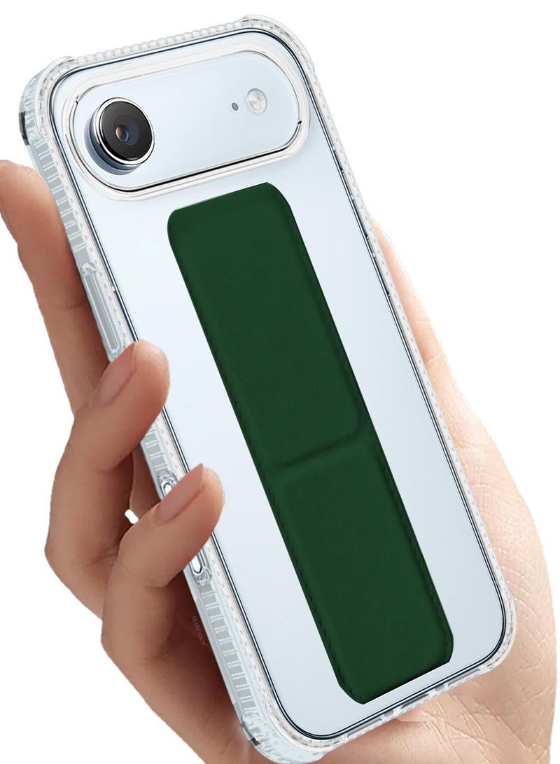 MARGOUN 2 Packs Finger Grip Clear Case Cover for iPhone 17 Air- Kickstand Car Magnetic Holder Multi-function Protective Two-in-one Case with Privacy Screen Protector - Dark Green-4 - Image 3