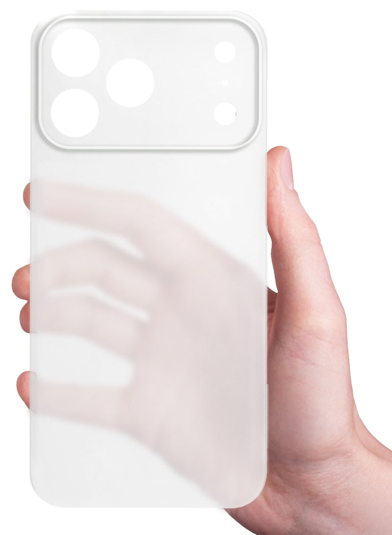 مارجون Air Skin Slim Case for iPhone 17 Pro - Lightweight Matte Finish Cover with Scratch and Drop Protection - Frosted Clear - Image 2