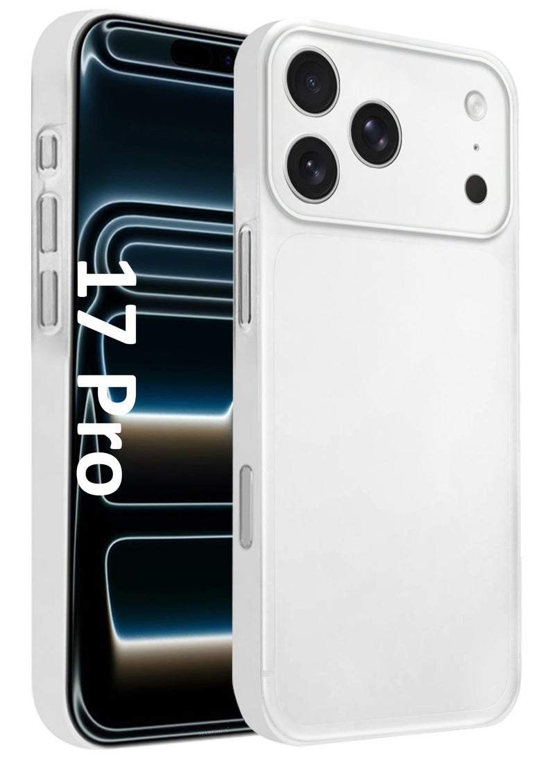 مارجون Air Skin Slim Case for iPhone 17 Pro - Lightweight Matte Finish Cover with Scratch and Drop Protection - Frosted Clear - Image 1