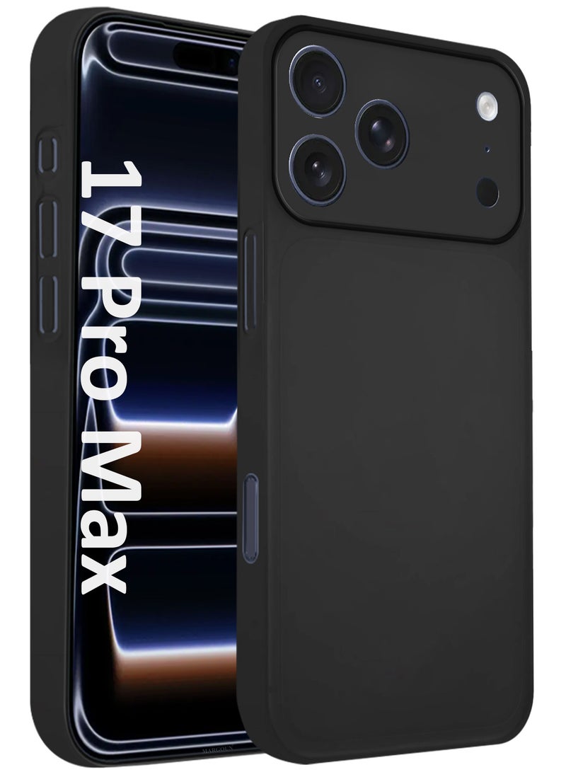 مارجون Air Skin Slim Case for iPhone 17 Pro Max - Lightweight Matte Finish Cover with Scratch and Drop Protection - black - Image 1