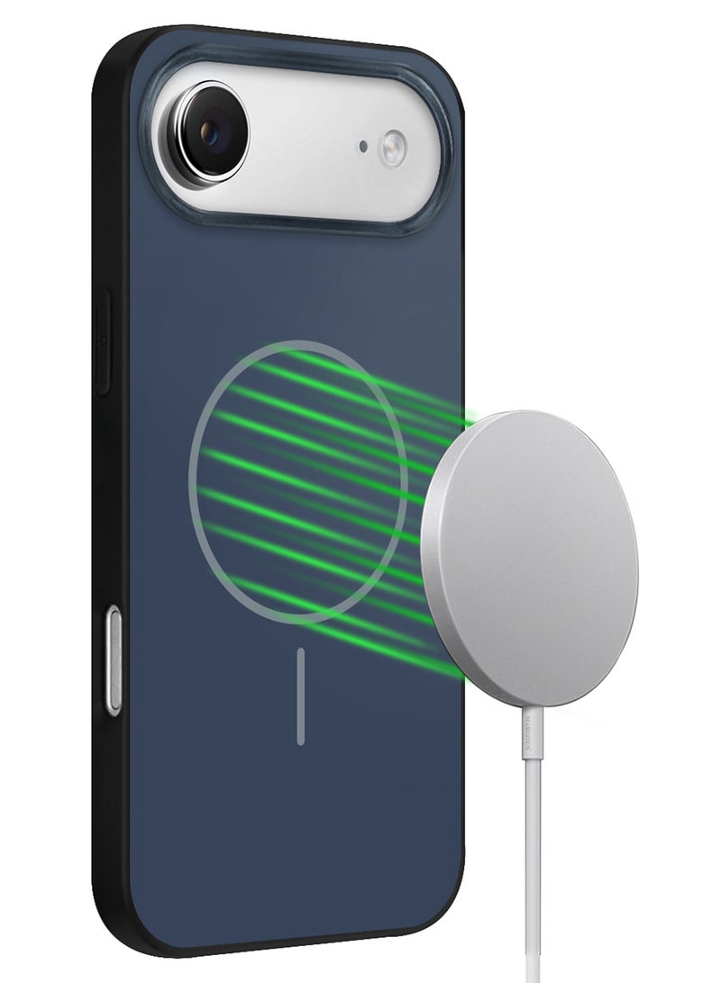 MARGOUN Full Coverage Hard TPU Case for iPhone 17 Air - MagSafe Compatible - Glossy Finish - Dark Blue-1 - Image 4