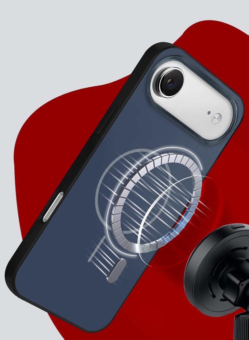 MARGOUN Full Coverage Hard TPU Case for iPhone 17 Air - MagSafe Compatible - Glossy Finish - Dark Blue-1 - Image 5