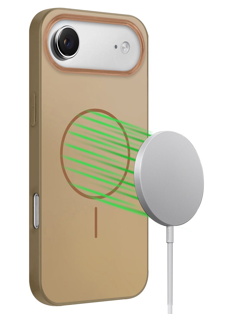 MARGOUN Full Coverage Hard TPU Case for iPhone 17 Air - MagSafe Compatible - Glossy Finish - Desert Titanium-1 - Image 3