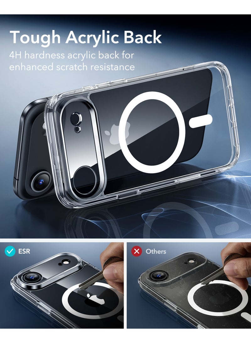 ESR SET Screen protect &  for iPhone 17 Air Case, 7X Military-Grade Drop Protection, Shock-Absorbing Rugged Cover with Camera Control Button, MagSafe Accessories Compatible, Cyber Series, Clear Clear - Image 5