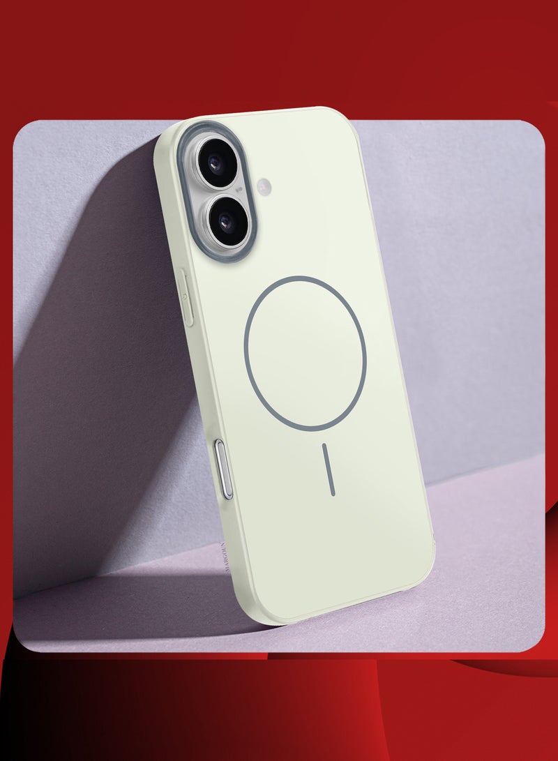 MARGOUN Full Coverage Hard TPU Case for iPhone 17 - MagSafe Compatible - Glossy Finish - Off White-1 - Image 2