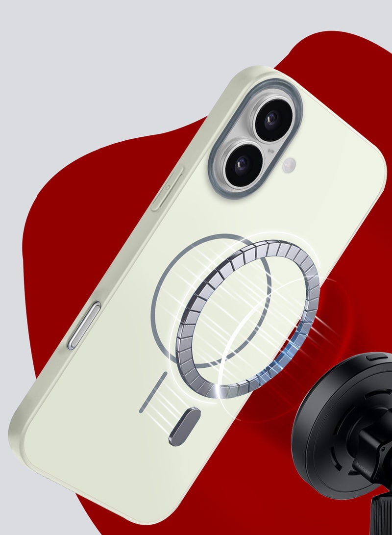 MARGOUN Full Coverage Hard TPU Case for iPhone 17 - MagSafe Compatible - Glossy Finish - Off White-1 - Image 5