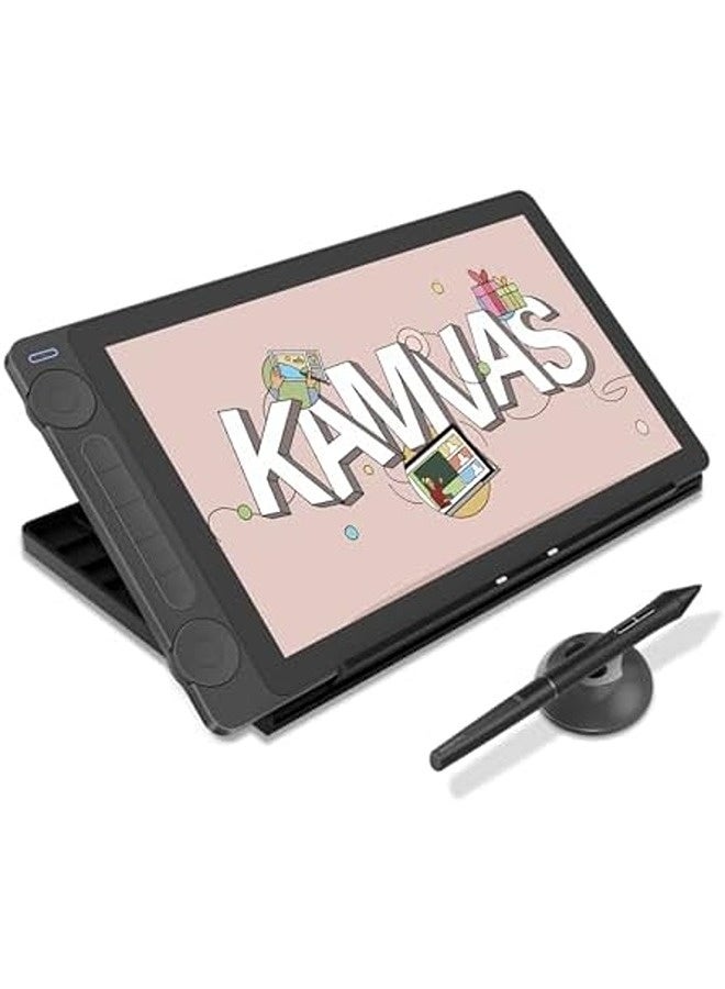 HUION Kamvas 13 (Gen 3) Drawing Tablet with Screen (13.3") – Full-Laminated Anti-Sparkle Canvas Glass, 99% sRGB Color Accuracy, PenTech 4.0 Stylus with 16384 Pressure Levels & Dual Dial Design - Black - Image 1