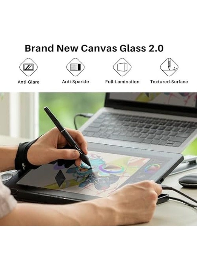 HUION Kamvas 13 (Gen 3) Drawing Tablet with Screen (13.3") – Full-Laminated Anti-Sparkle Canvas Glass, 99% sRGB Color Accuracy, PenTech 4.0 Stylus with 16384 Pressure Levels & Dual Dial Design - Black - Image 2