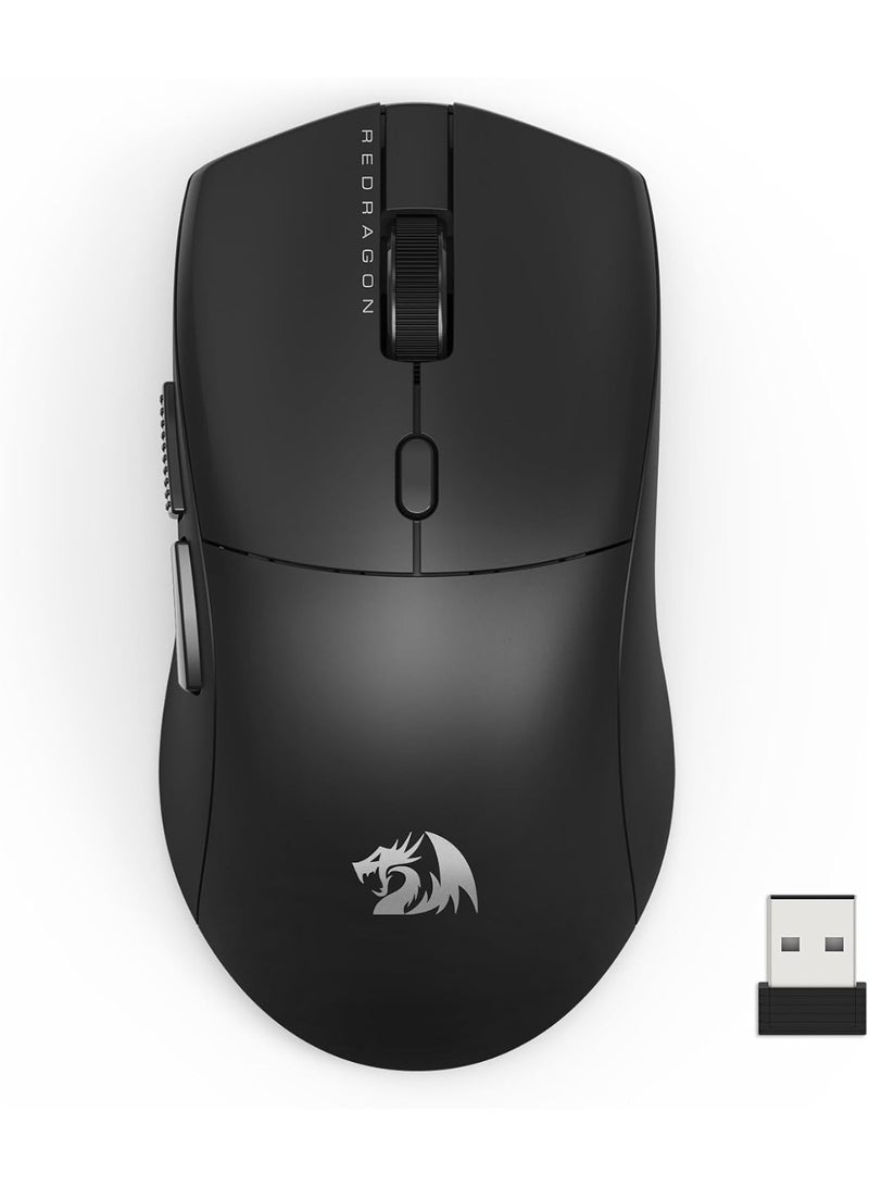 REDRAGON Wireless Gaming Mouse M815-STD, 3 Modes Lightweight Wireless Mouse, Full Programmable Buttons, 12000 DPI Software Supports DIY Keybinds - Black - Image 1