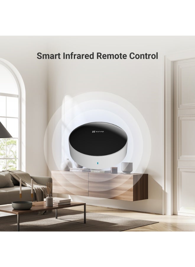 EZVIZ Remote Control T33, 360° IR Coverage, Wide Compatibility with Most Home Devices & Appliances, Automatic Controls with Time Schedules, Works with Google Assistant & Amazon Alexa - Image 1