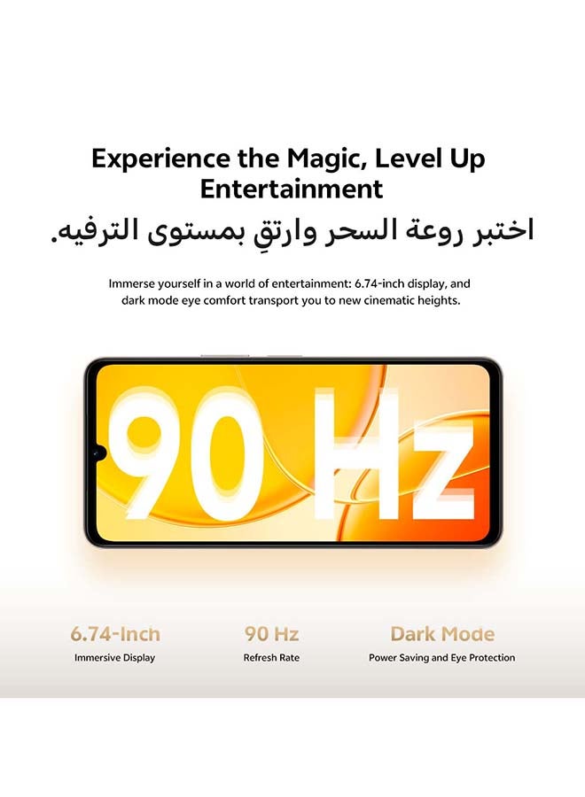 فيفو هاتف Y19s AI 5G بلاتينوم ذهبي 4+4 جيجابايت رام 128 جيجابايت 6000 مللي أمبير| كاميرا 50 ميجابكسل مع هدايا حصرية شاحن 44 واط مع سوار رقبة - النسخة الشرق أوسطية - Image 2