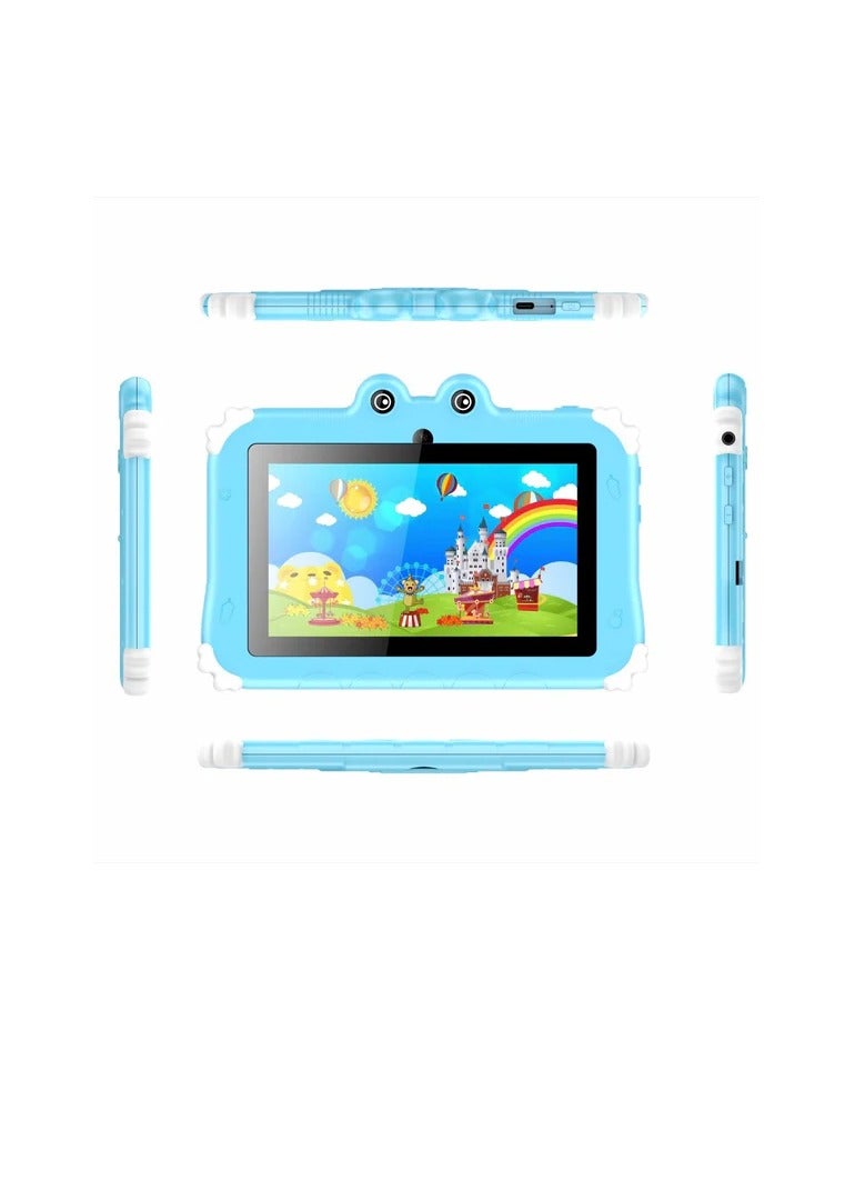 أوتيتو TAB 6 Kids Tablet 4GB RAM + 128GB ROM 7-Inch IPS LCD / Quad-Core 1.3 GHz Processor/2MP Front + 5MP Rear Camera / 3500mAh Battery / Wifi / Android 13 /Includes Tablet PC, Charger, Micro Cable, Screen protector, User manual, Bracelet And Touch Pen - Image 1