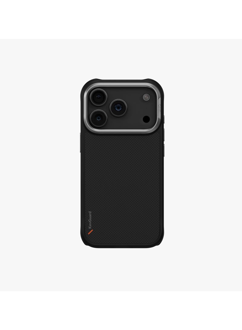 يونيك هجين آيفون 17 برو ماكس (2025) 6.9 شحن ماج كليك كيفا - أسود كربوني - Image 2