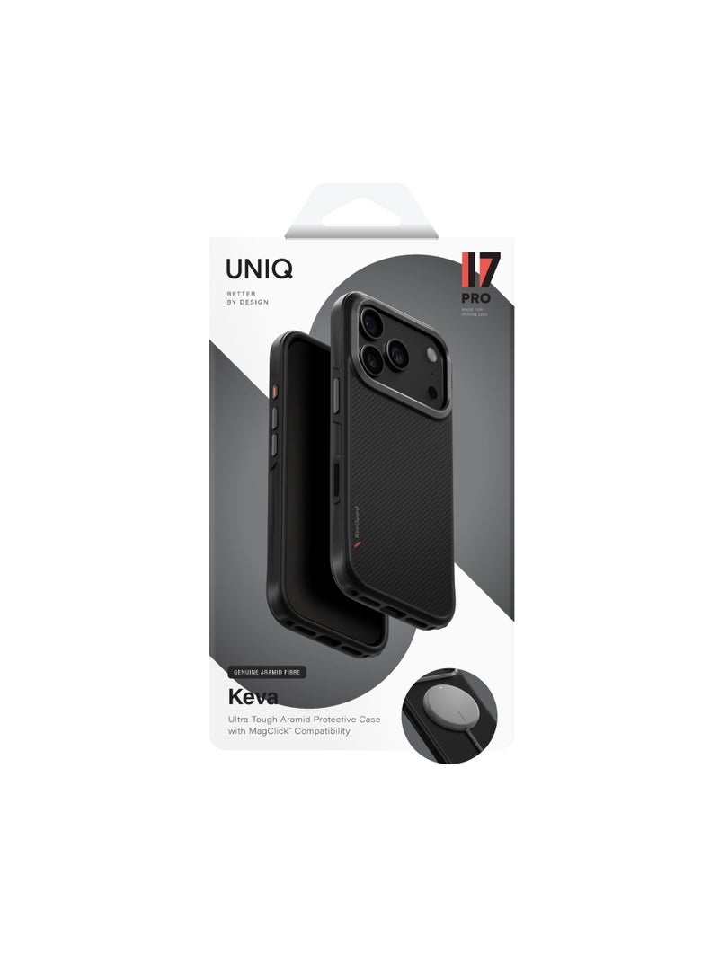 يونيك هجين آيفون 17 برو (2025) 6.3 شحن ماج كليك كيفا - أسود كربوني - Image 4