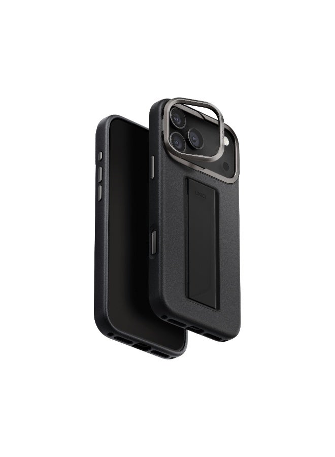 يونيك حافظة هجينة آيفون 17 برو ماكس (2025) 6.9 هيلدرو برو ماغ كليك مع حامل كاميرا - دالاس أسود - Image 1